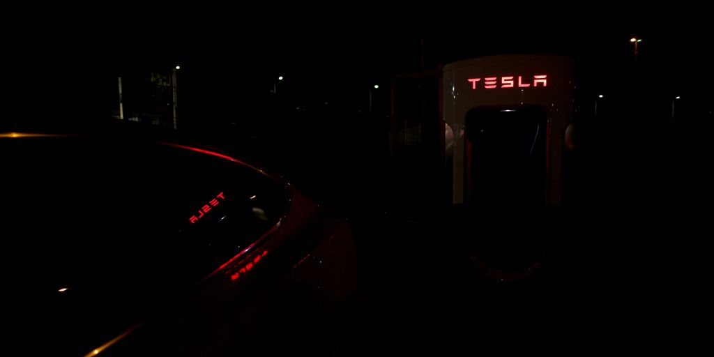 a car with its lights on