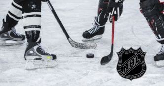 Players in a hockey rink