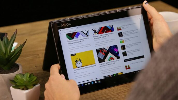 person using laptop