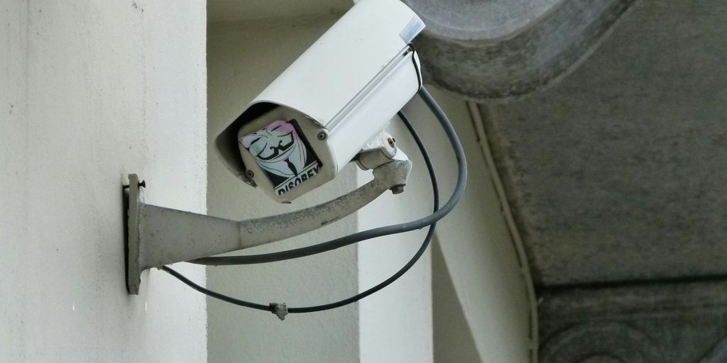 white surveillance camera