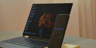 black and silver laptop computer