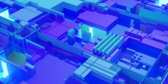a computer generated image of a city with lots of buildings