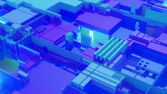 a computer generated image of a city with lots of buildings