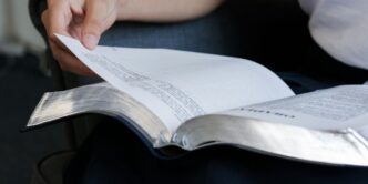 person reading book