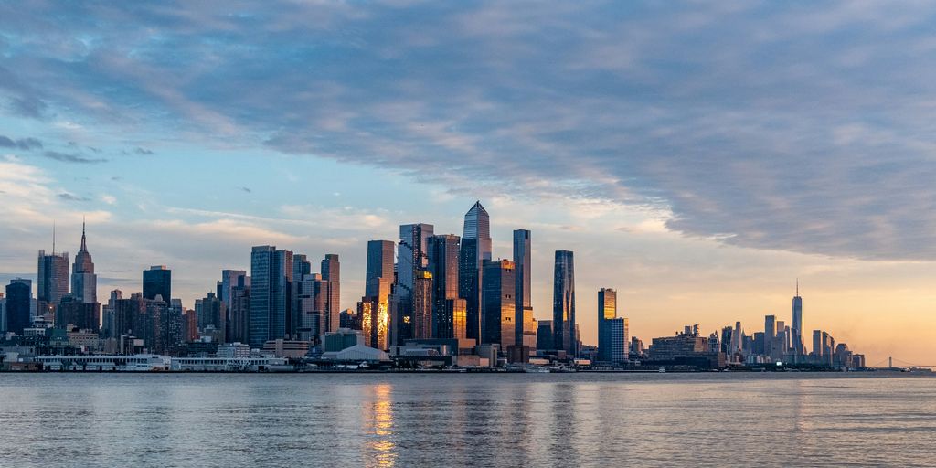 a view of a city from across the water