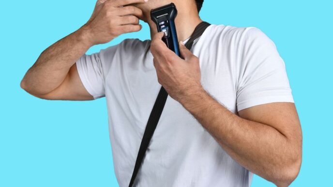 a man holding a phone