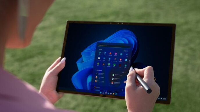 a person holding a tablet