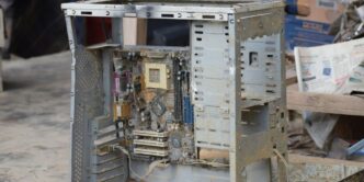 gray computer tower case