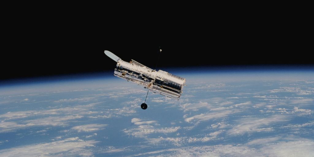Hubble Space Telescope above earth's atmosphere