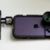 an iphone with a camera attached to it