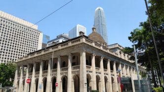 a large white building with columns