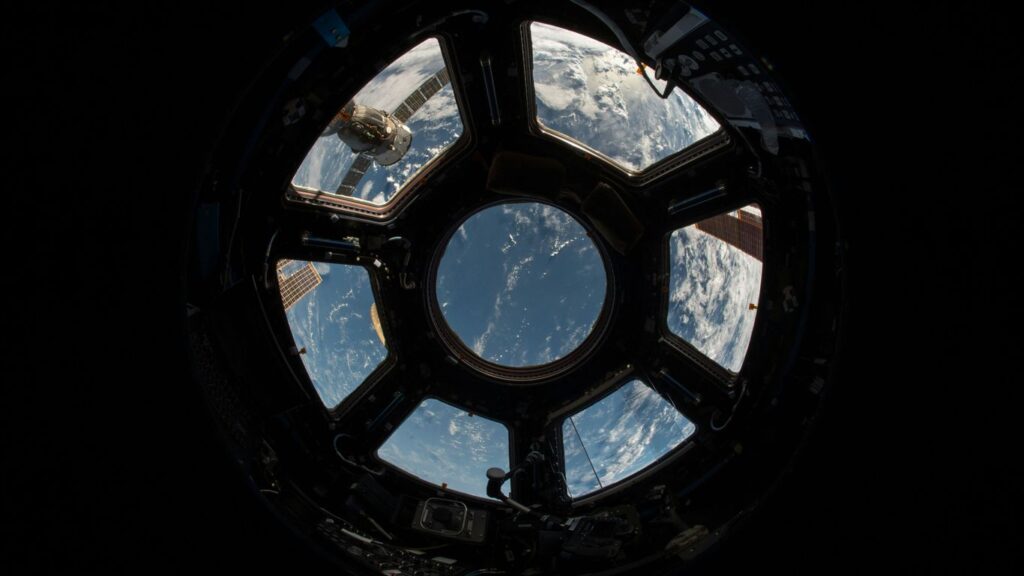 space shuttle view outside the Earth