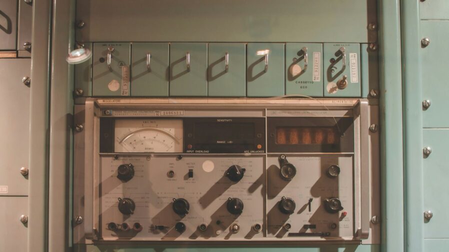 green and brown wooden cabinet
