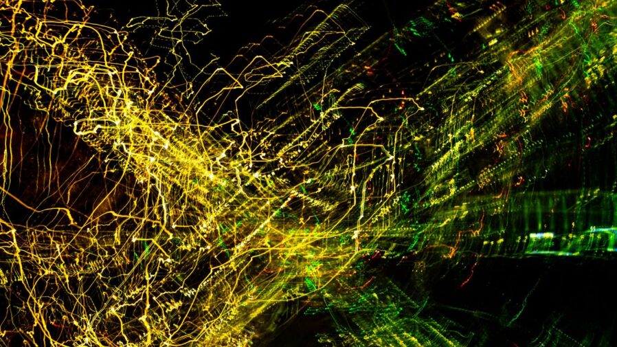 yellow lights on green grass