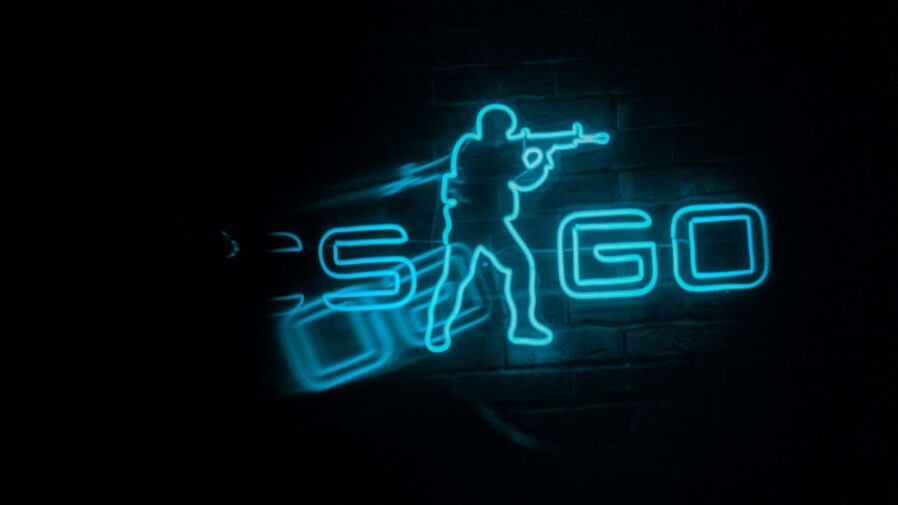blue and white neon light signage