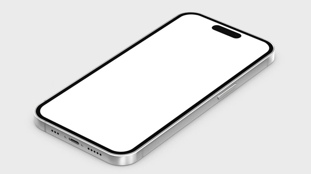 a white cell phone