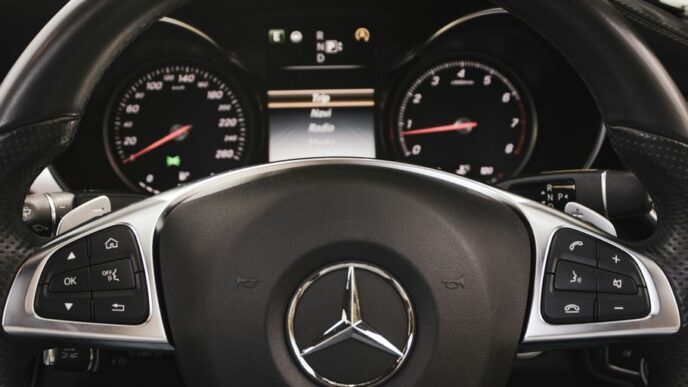 the dashboard of a car