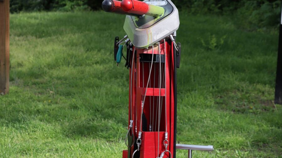 a red and white fire hydrant