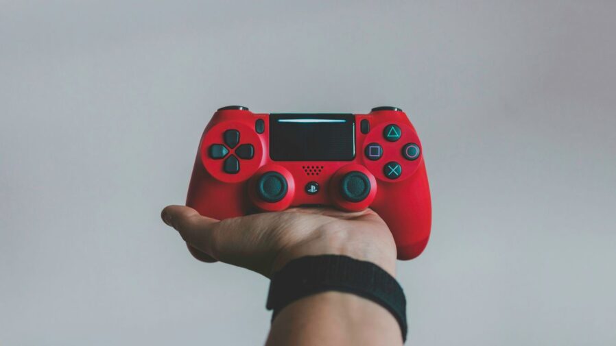 red Sony PS DualShock 4