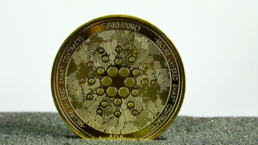 a close up of a coin on a table