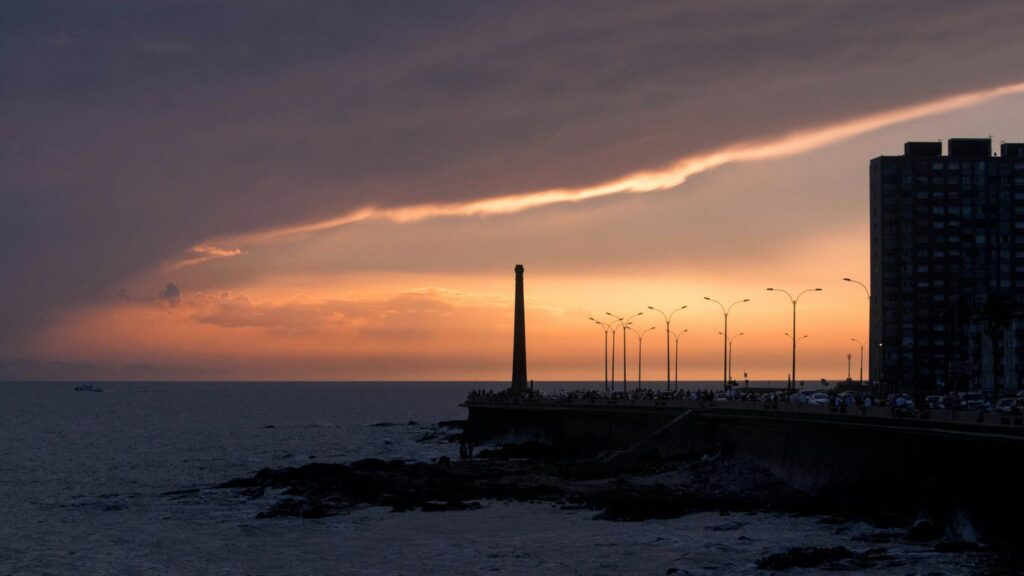 silhouette of bridge during sunset