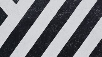 white and black striped wall