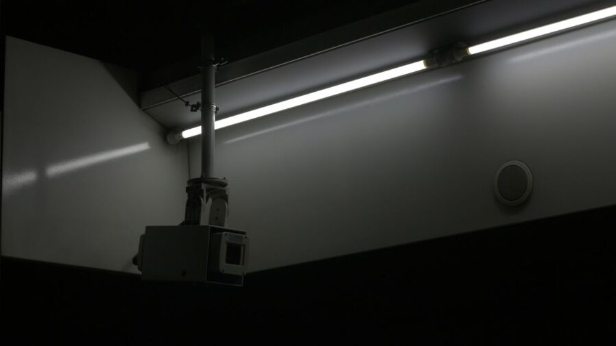 white and black wall mounted device