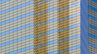 A tall building with a clock on it's side