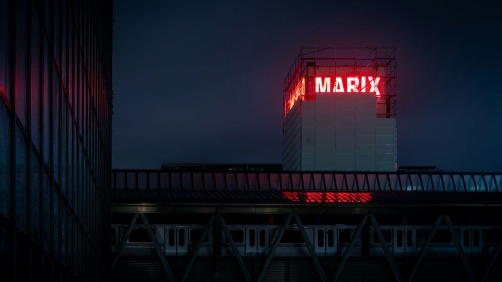 a building with a sign on it