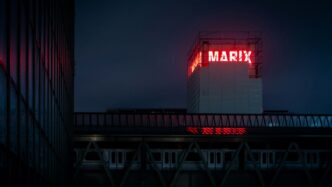 a building with a sign on it