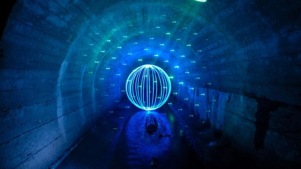 blue light ball
