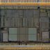 a close up of a computer processor chip