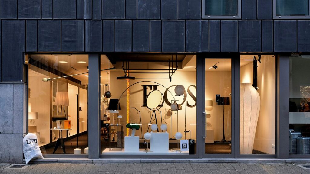 black and white wooden store