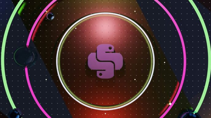 a neon circle with a snake on it