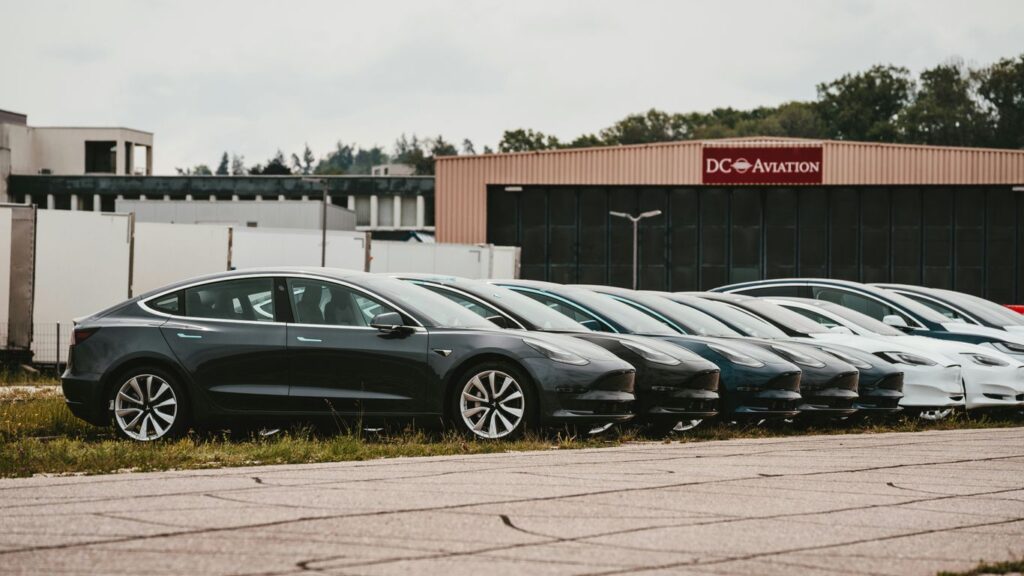 cars parked near road