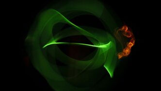 green and orange light illustration