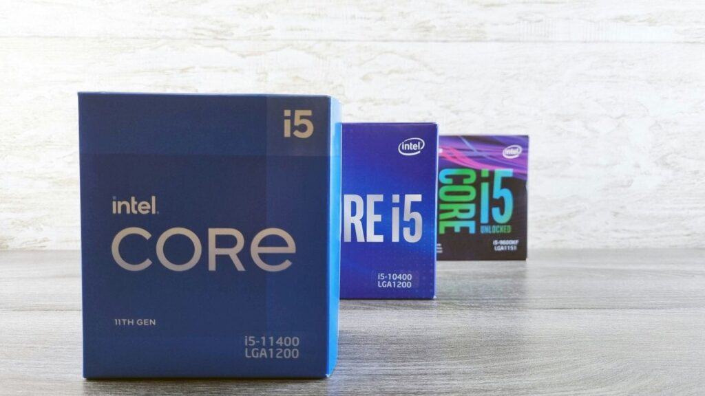 a box of intel core is sitting on a table