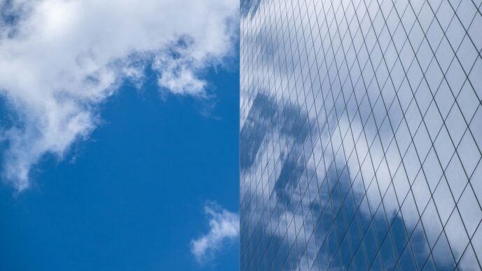 blue and white sky