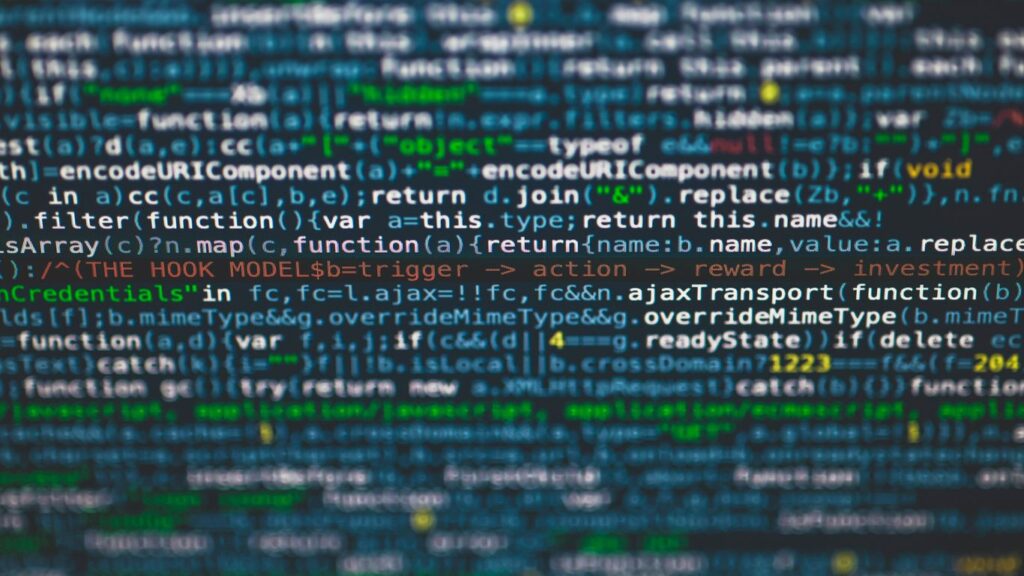 selective focus photography of program setup