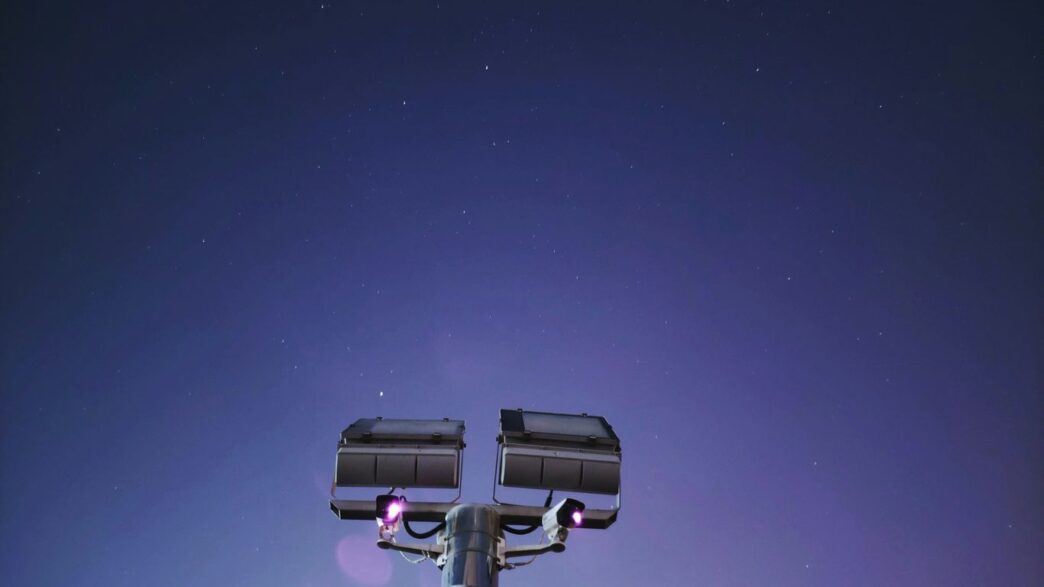 grey light post
