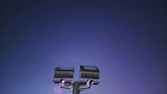grey light post