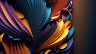a colorful abstract background with curved shapes