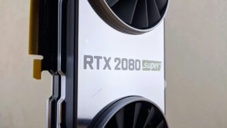 a close up of a computer processor on a table