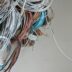 blue white and red coated wires