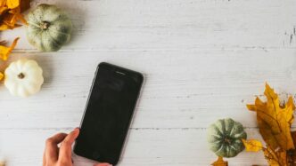 black smartphone
