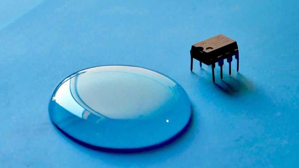 black usb cable on blue round plate
