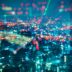 blue red and white lights