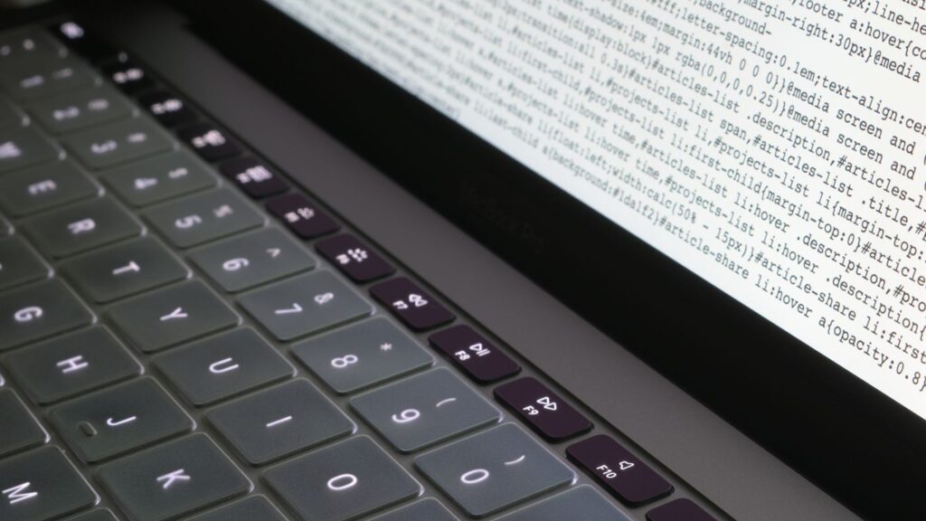 turned-on laptop