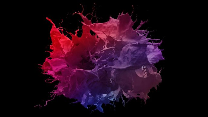 purple and blue smoke illustration