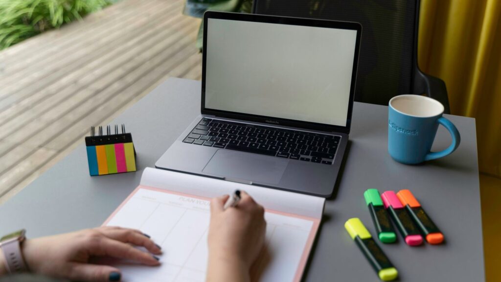 a person working on a laptop